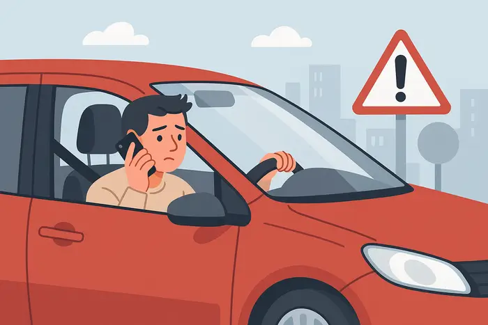 Illustration vectorielle UX montrant un conducteur résilié cherchant une assurance après un non-paiement.
